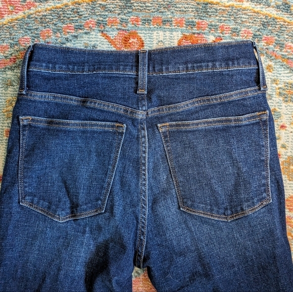 J. Crew 10" High Rise Skinny Button Fly Dark Wash Jean Size 27 - Picture 6 of 11